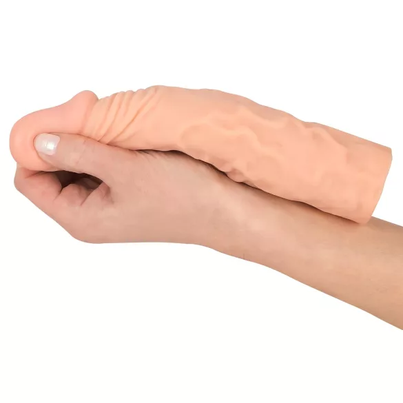 Nature Skin - penissleeve förlängare förtjockare - 19,5 cm
