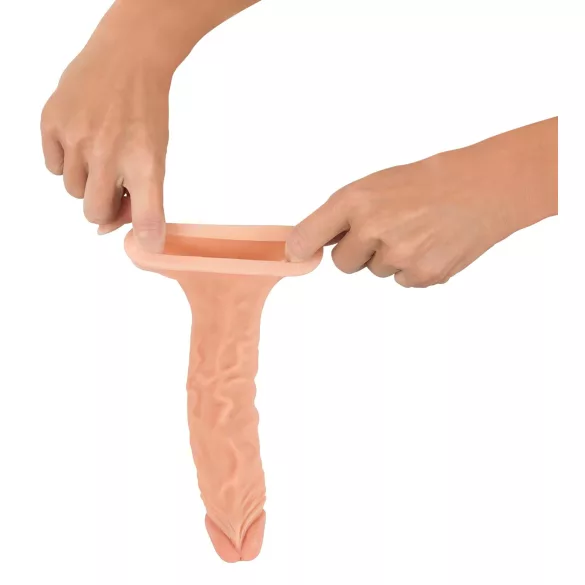Nature Skin - penissleeve förlängare förtjockare - 19,5 cm