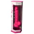 Silexd 7 - dildo med sugpropp och testiklar - 17,5 cm (rosa)