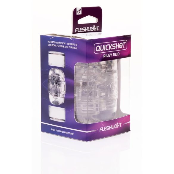 Fleshlight Quickshot Riley Reid - rese-onaniprodukt - kompakt transparant