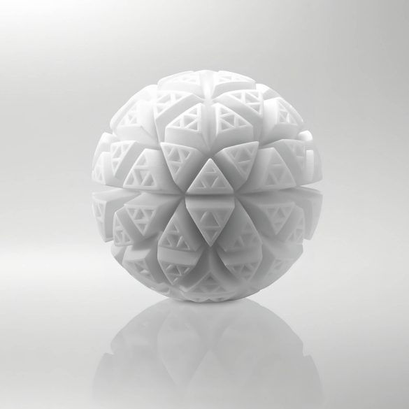 TENGA GEO - masturbator med vågig struktur - vit (Glacier)