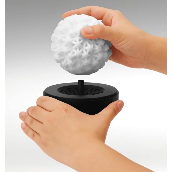 TENGA GEO - masturbator med vågig struktur - vit (Glacier)