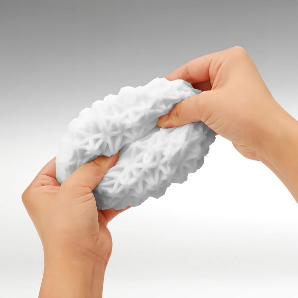 TENGA GEO - masturbator med vågig struktur - vit (Glacier)