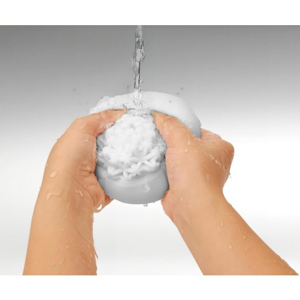 TENGA GEO - masturbator med vågig struktur - vit (Glacier)