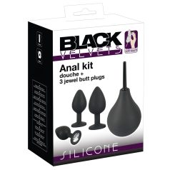 Black Velvets - analpluggsset - 4 delar - svart