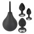 Black Velvet - Analsats (4 delar) - svart