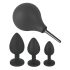 Black Velvets - analpluggsset - 4 delar - svart