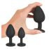 Black Velvet - Analsats (4 delar) - svart
