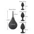 Black Velvet - Analsats (4 delar) - svart