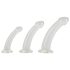 Kristallklar - 3-delad analdildo set (transparent)