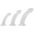 Crystal Clear - analdildoset med ollon - 3 delar - transparent