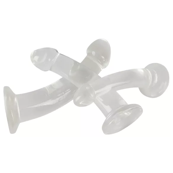 Crystal Clear - analdildoset med ollon - 3 delar - transparent