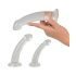 Kristallklar - 3-delad analdildo set (transparent)