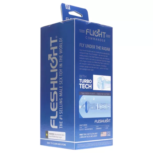 Fleshlight Flight Commander - sugpropp masturbator - blå