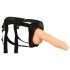 Erektionshjälp - ihålig påspänningsbar dildo (naturlig)