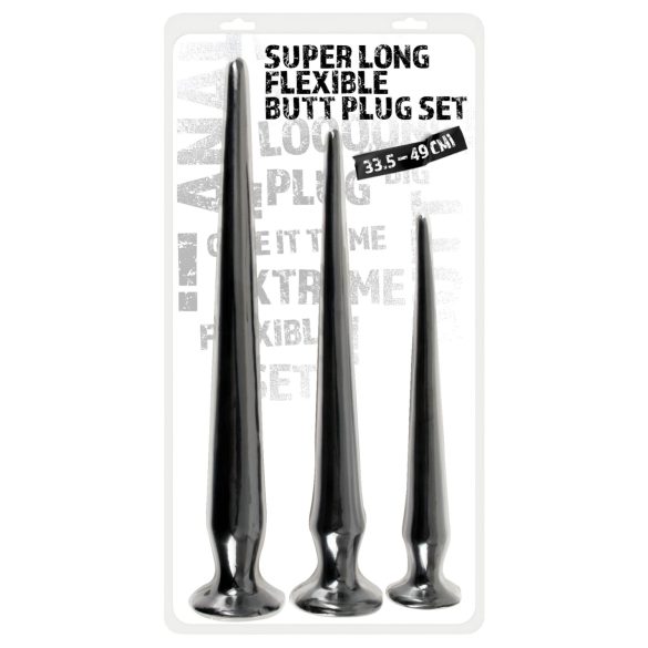 You2Toys - extra lång analpluggset (3 delar) - svart