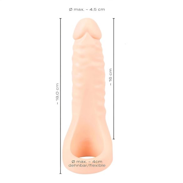 Realistixxx - dubbel dildo med penisring - realistisk - natur