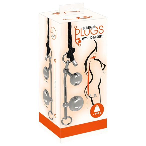 You2Toys Bondage Analplugg (149g) + BDSM Rep (10m)