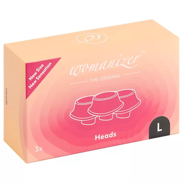 Womanizer L - ersättningshuvud set - svart (3 st) - stor
