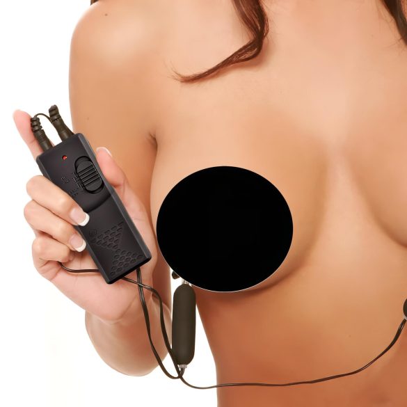 Fetish - vibrerande bröstvårtklämmor - svart