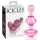 Icicles No. 75 - analplugg hjärtformad - glas - rosa