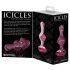 Icicles No. 75 - Hjärtformad, rosa glasanalplugg