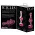 Icicles No. 75 - analplugg hjärtformad - glas - rosa
