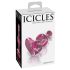 Icicles No. 75 - Hjärtformad, rosa glasanalplugg