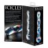 Icicles Nr. 08 - vågig, dubbeländad glasdildo (transparent-blå)