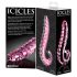 Icicles Nr. 24 - räfflad tungformad glasdildo (rosa)