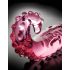 Icicles Nr. 24 - räfflad tungformad glasdildo (rosa)