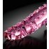 Icicles Nr. 24 - räfflad tungformad glasdildo (rosa)
