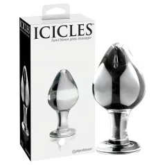 Icicles No. 25 - analplugg glas konisk transparent
