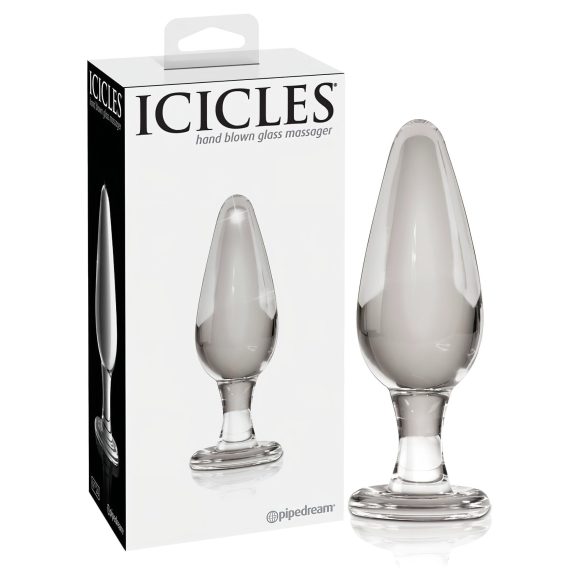 Icicles No. 26 - koniskt glasanalplug (genomskinlig)