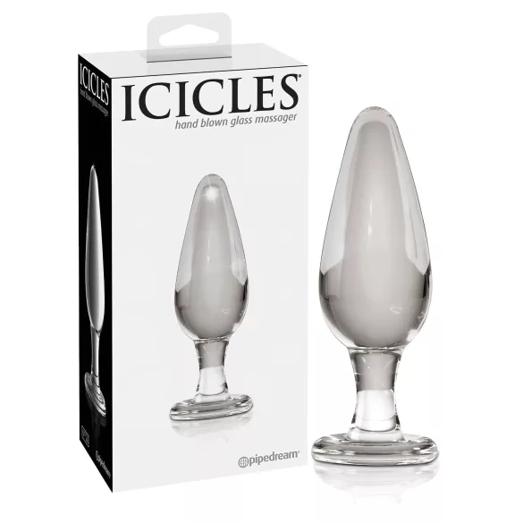 Icicles No. 26 - analplugg - konisk - glas - transparent