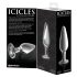 Icicles No. 26 - koniskt glasanalplug (genomskinlig)
