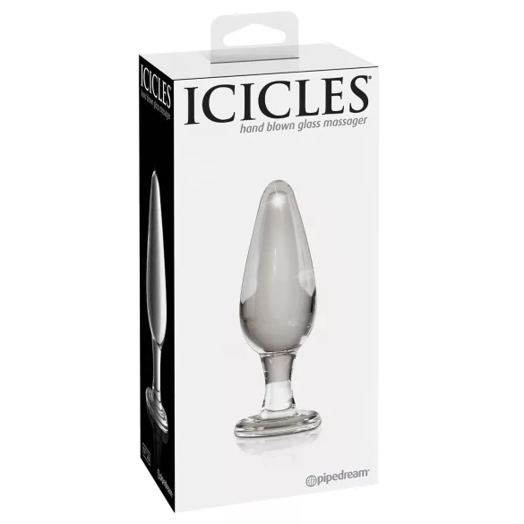Icicles No. 26 - analplugg - konisk - glas - transparent