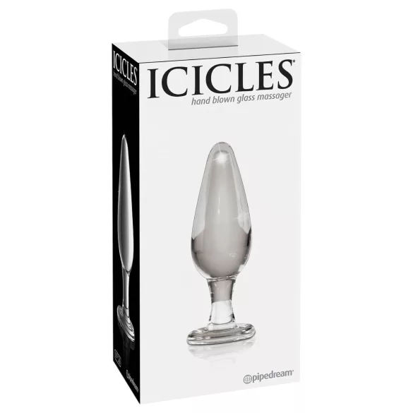 Icicles nr 26 - konisk analplugg i glas (transparent)