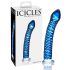 Icicles No. 29 - Spiral, blått penisglasdildo
