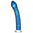 Icicles No. 29 - Spiral, blått penisglasdildo