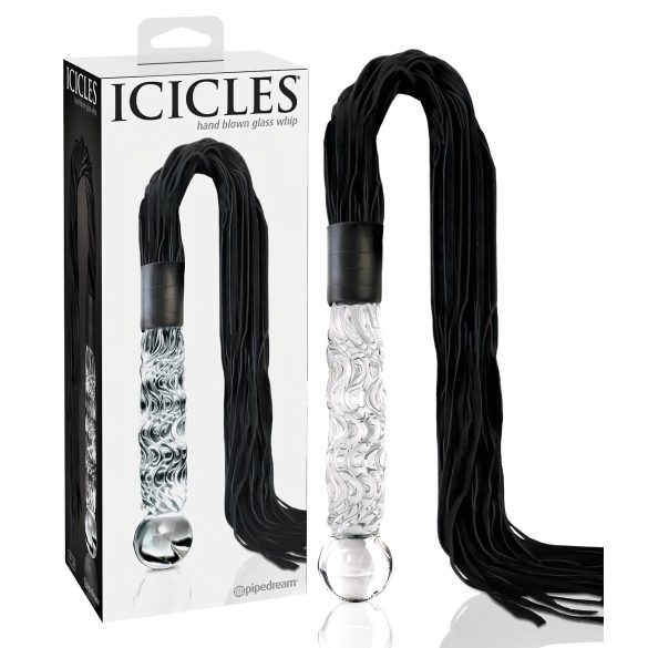 Icicles No. 38 - Pisklädsel och glasdildo i transparent och svart
