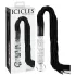 Icicles No. 38 - piska i läder och dildo i glas - transparent/svart