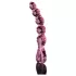 Icicles No. 43 - glaspdildo med pärlor och hjärta - rosa