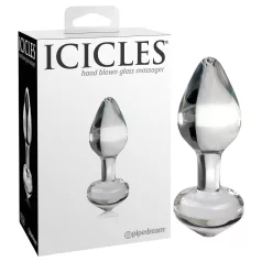 Icicles No. 44 - analplugg i glas - konisk - transparent