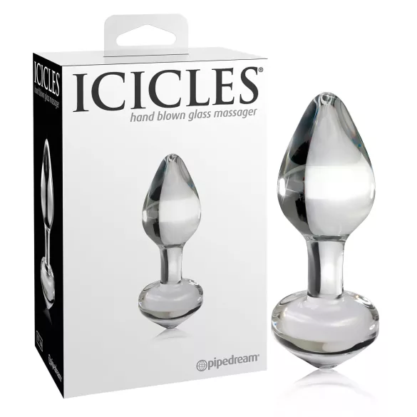 Icicles No. 44 - analplugg i glas - konisk - transparent