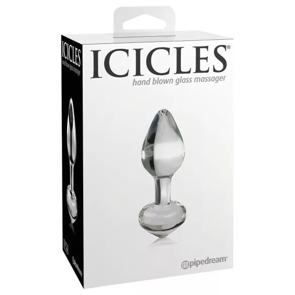 Icicles No. 44 - analplugg i glas - konisk - transparent
