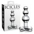 Icicles No. 47 - analplugg med tre kulor - glas - transparent