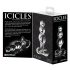 Icicles No. 47 - analplugg med tre kulor - glas - transparent
