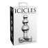 Icicles No. 47 - analplugg med tre kulor - glas - transparent