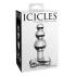 Icicles No. 47 - analplugg med tre kulor - glas - transparent